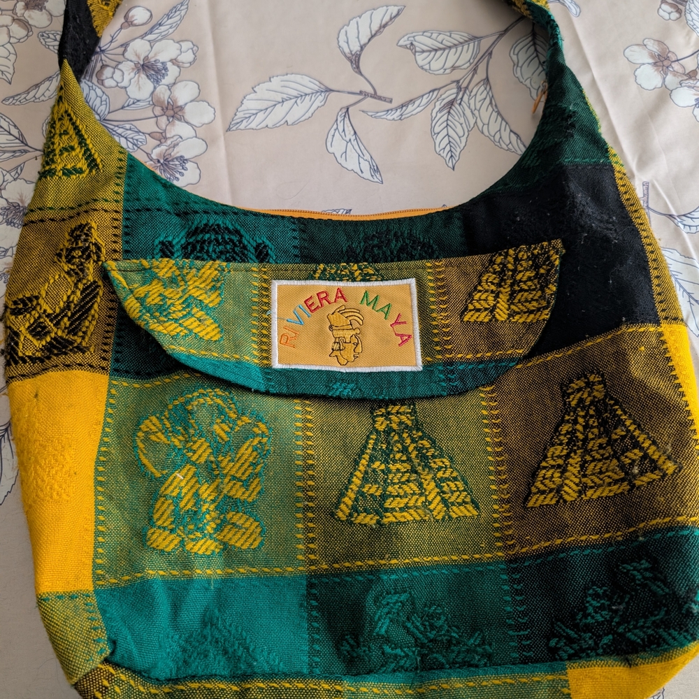 3 For $30 Deal - Riviera Green and Yellow Shoulder Bag